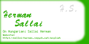 herman sallai business card